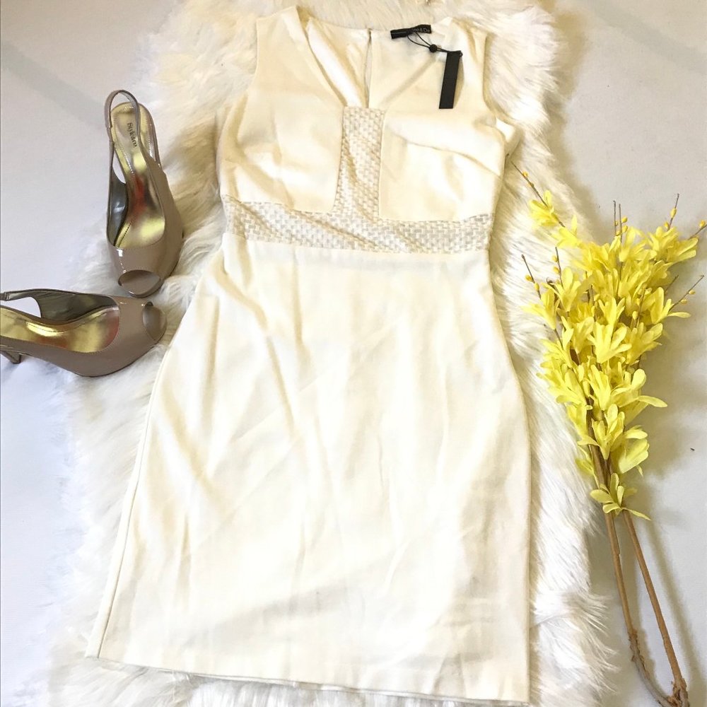 NWT Ro & De Bodycon Cocktail Dress in Ivory, S - Picture 2 of 15